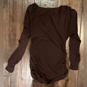 Lilac Clothing Size Small Brown Ling Sleeve Maternity Sweater